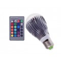 16 Colors Changing 9W magic E27 RGB LED Lamp Light Bulb + IR Remote Control